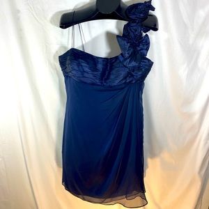 Plus Size TERI JON 1-shoulder formal dress